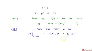 Prove the following by using the principle of mathematical induction for all `n in N`:`(2n+7) lt (n+