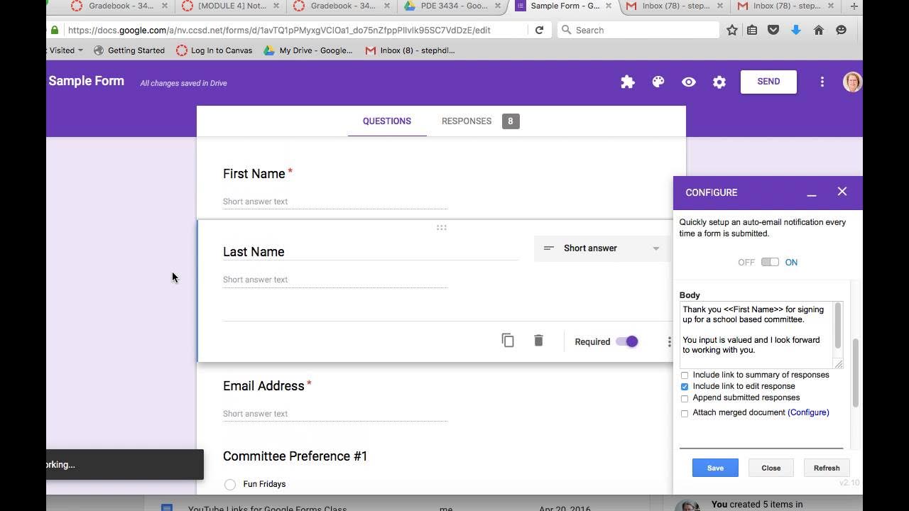 Simply Send Addon Google Forms YouTube