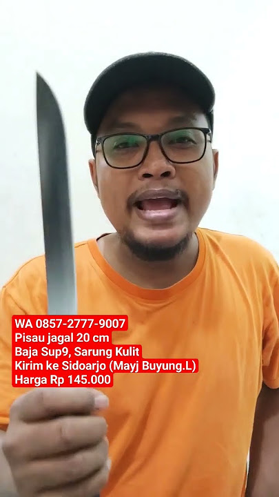 Pisau jagal 20 cm baja Sup9 kirim ke Sidoarjo orderan Mayj Buyung.L   #pisaujagal