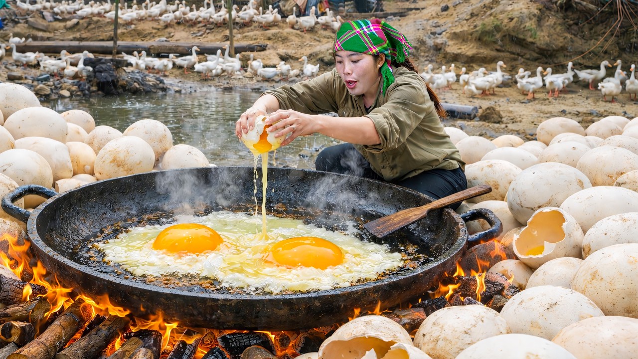 Harvesting Duck Eggs on Our Farm | Selling at the Market and Boiling Fresh Eggs for My Kids