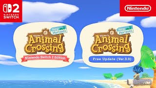 Animal Crossing New Horizons Nintendo Switch 2 Edition & Free Update Announcement Trailer