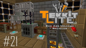 Tekkit Lite - Part 21: Bad Ass Volcanco, Advanced Machine Block & Recycler