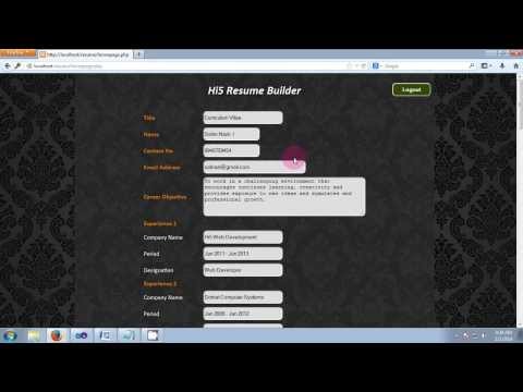 Online Resume Builder