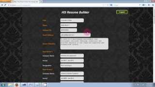 Online Resume Builder