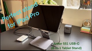 Anker 551 USB-C Hub (8-in-1, Tablet stand) | iPad Accessories #anker #apple #unboxing