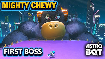 ASTRO BOT First Monkey Boss Fight Gameplay - Mighty Chewy