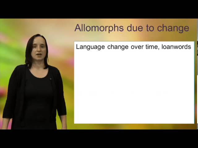 Morphemes and allomorphs