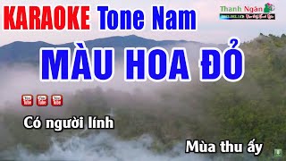 Màu Hoa Đỏ Karaoke Tone Nam - Beat Phối Mới | Nhạc Sống Thanh Ngân