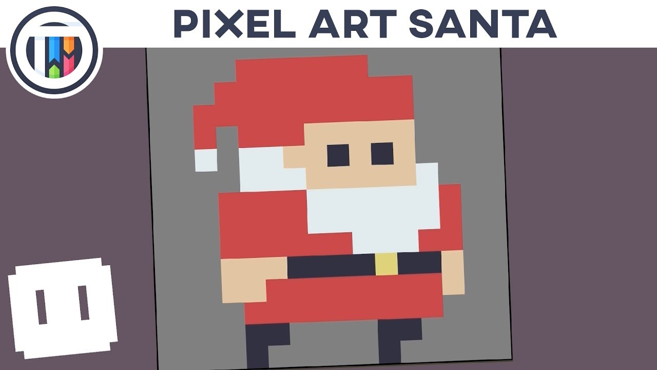 Pixel Art Tutorial - How to Pixel Santa (+Idle Animation) - YouTube