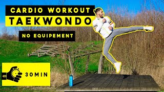 30 minutes Taekwondo CARDIO Workout 🔥(No Equipement)