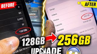 iPhone Storage Upgrade 128GB to 256GB 😱 | Full Process | Chip Level Repair