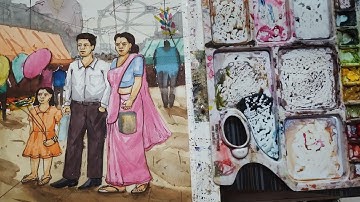 bfa entrance exam practical, BFA composition exam preparation water colour tutorial