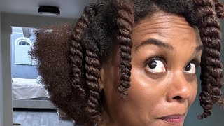 How I create a big curly afro with twist and Bantu knots using @DonnasRecipe