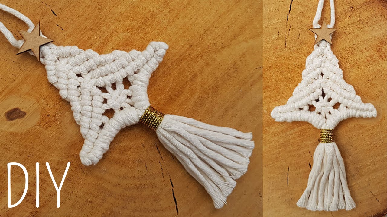 🎄DIY mini  ARBOL de NAVIDAD en MACRAME (paso a paso) | DIY Mini Macrame Christmas Tree Tutorial