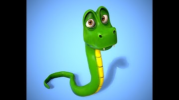 Cartoon snake rigging / 3ds max / Zbrush
