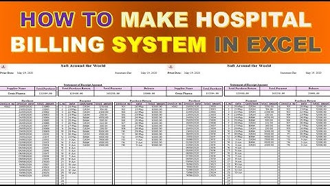 How to make Hospital Billing System in Excel ||how to preparte billing statement in excel |Statement