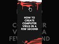 HOW TO CREATE A COMPUTER VIRUS IN A FEW SECONDS. CODE ARE IN DESCRIPTION