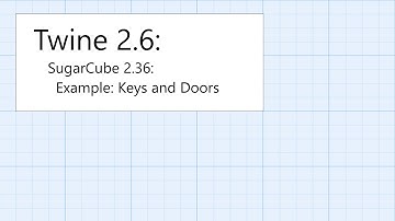 Twine 2.6: SugarCube 2.36: Introduction: Example: Keys and Doors