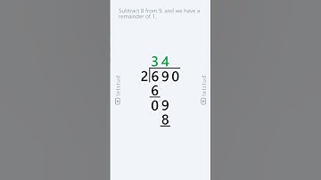 Staartdeling: 690 gedeeld door 2 | Stapsgewijze rekenles voor kinderen en beginners