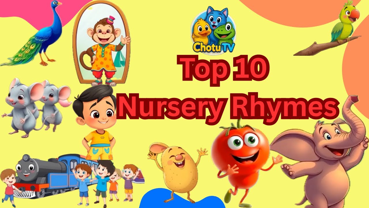 10 Super Hit Nursery Rhymes for Kids | Hindi Children Songs | Chotu TV ...