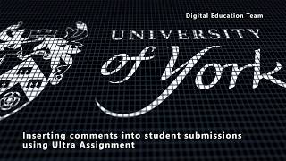Inserting comments into student submissions using Ultra Assignment Update