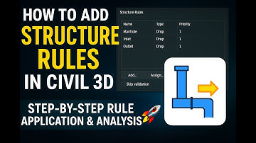 How to Add & Apply Structure Rules in Civil 3D | Full Tutorial with Analysis 🔥