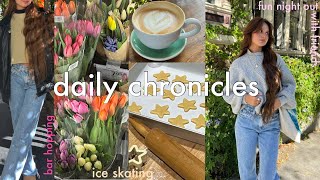 Daily chronicle: ice skating ⛸,baking  , eating outPilates,bar hoping, coffee shops☕