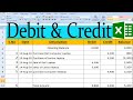 How to Make Debit and credit Sheet in MS Excel by learning center in Urdu/hindi