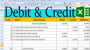 How to Make Debit and credit Sheet in MS Excel by learning center in Urdu/hindi
