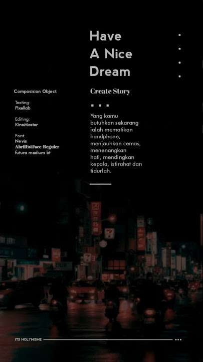 Story WA IG typography fullscreen terbaru‼ Have a Nice Dream