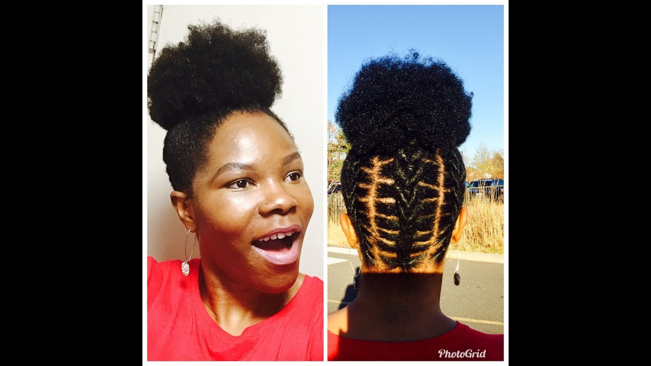  How to: Elastic Cornrows/Personalize Your Afro Puff on Natural Hair ...