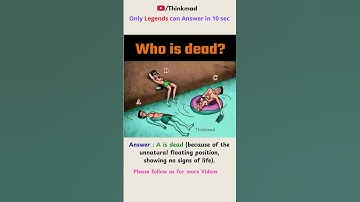 Who is Dead? | Viral Puzzle Challenge #PuzzleChallenge #WhoIsDead #BrainTeaser #LogicPuzzle