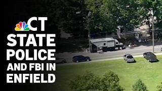 FBI, Connecticut State Police seen at Enfield investigation on Moody Road