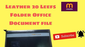 Pu Leather 20 Leefs fs size File Folder  Office Document File & Folder At Meesho