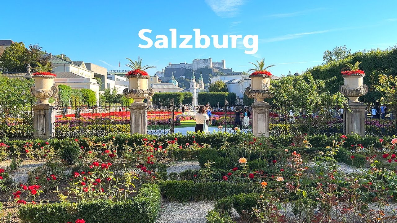 [4K]🇦🇹Пешеходная экскурсия по Зальцбургу, Австрия: Королевский город Моцарта и The sound of music.