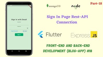 Flutter: Authentication with flutter blog app using Nodejs, MongoDb and ExpressJs || 18