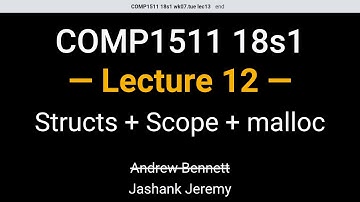 COMP1511 18s1 Week 7 Tuesday (B Stream)