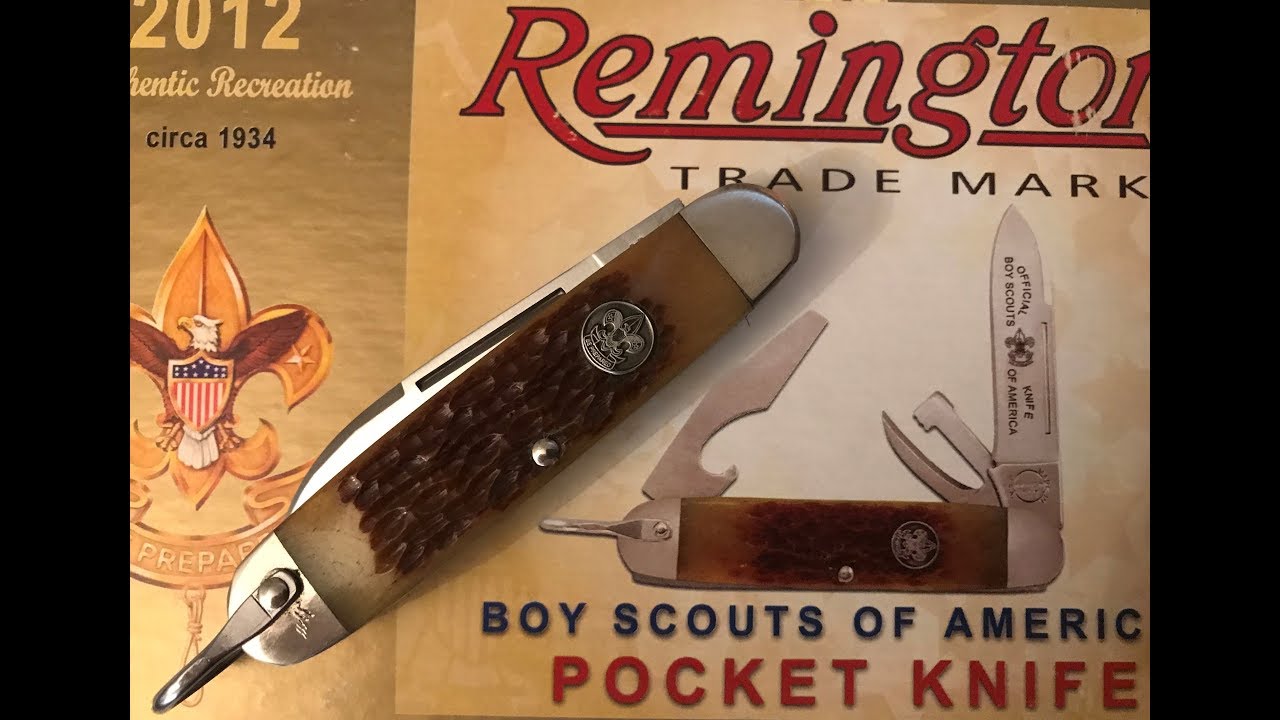 Remington RS4783 R7A Boy Scout Knife (2012 Copy) YouTube