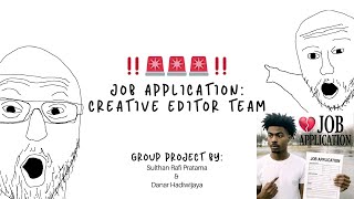 Job Application: “Creative Editor Team”🎥 screenshot 4