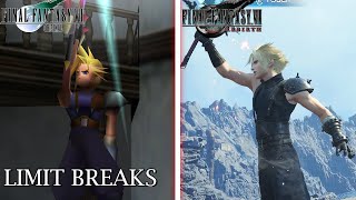 Final Fantasy VII Rebirth  All Limit Breaks Comparison  Original vs Rebirth