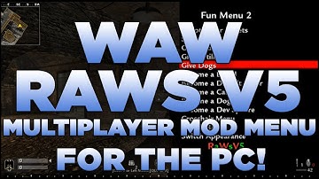WAW RawsV5 Multiplayer Mod Menu PC (WAW Multiplayer Mod Menu)