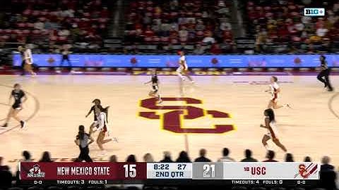 Jazzy Davidson Drives the Lane and GETS IT TO GO vs. New Mexico St. | USC Women