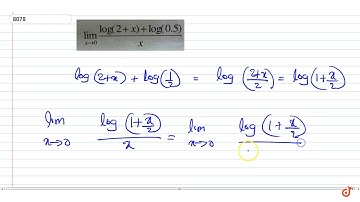 `lim(x- gt0) (log(2+x)+log(0.5))/x)`