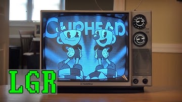 Cuphead on a Black & White CRT TV