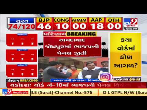 BJP wins Jodhpur ward, celebration begins  | Ahmedabad | Tv9GujaratiNews