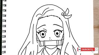 Como dibujar a NEZUKO PASO A PASO | Kimetsu no Yaiba