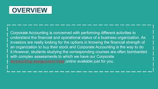 Accounting Assignment Help