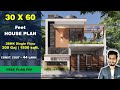 30x60  3 bhk single floor house plan  200 gaj  1800 sqft  3060 house plan 3d  dv studio