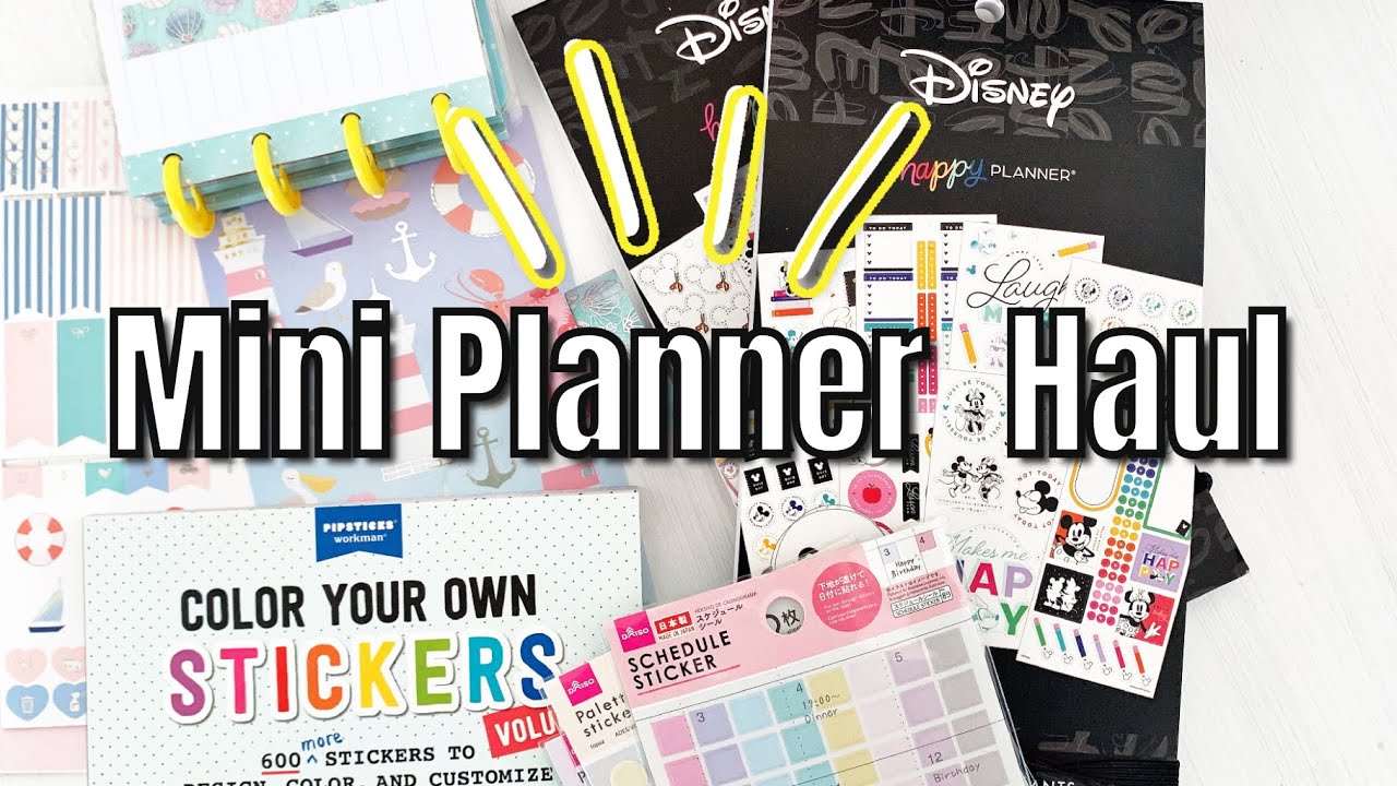 PLANNER HAUL | DISNEY HAPPY PLANNER STICKER BOOK | DAISO STICKERS | SIMPLY GILDED STICKER HAUL .