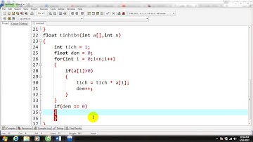 Bài tập c _ Bài 74 :Tính trung bình nhân các giá trị dương có trong mảng 1 chiều các số thực